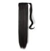 Remeehi Ponytail Velcro Heat Resistant Point Long Neckline Easy To Hair Natural Black Wig, Straight, Women's, Ponytail, Wig, Wig, Fluffy, Hair,