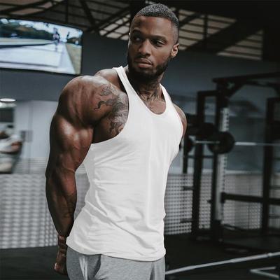 Pánské posilovací tílko bez rukávů ve tvaru Y sportovní fitness kulturistika sportovní vesta spodní prádlo
