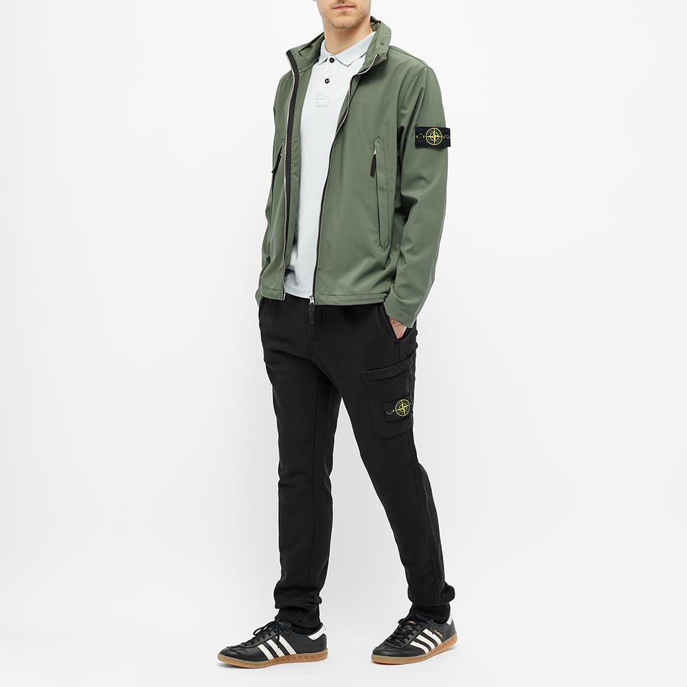 Stone Island Fleece Cargo Pants Black Men Bottoms 731564520-V0029