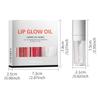 3Pcs/set Lip Oil Lip Gloss Water-glossy Mirror Lip Glaze Lip Makeup Cosmetics Lip Care