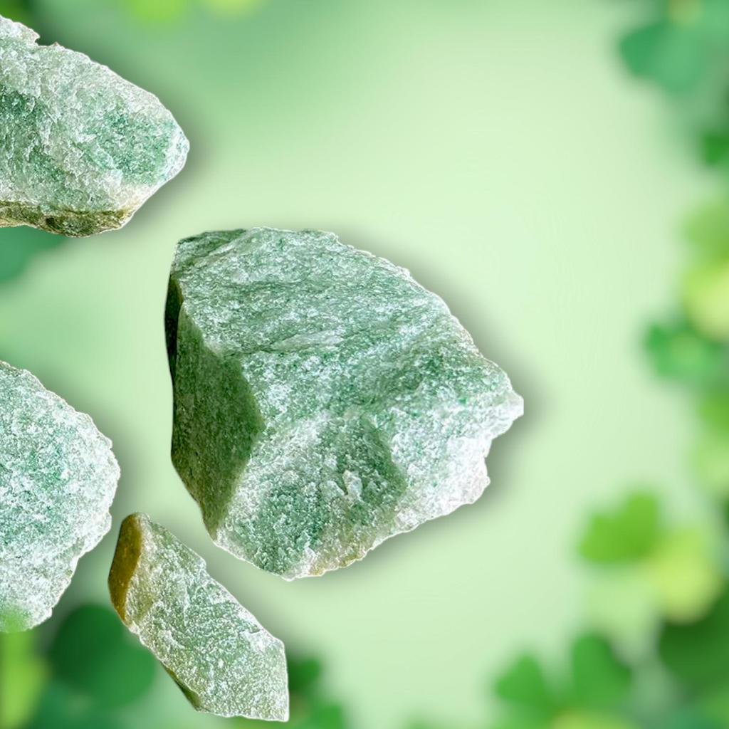 Roher grüner Aventurin, rauer grüner Aventurin, Heilkristall, grüner Aventurin, Herzchakra, Heilkristall und Steine