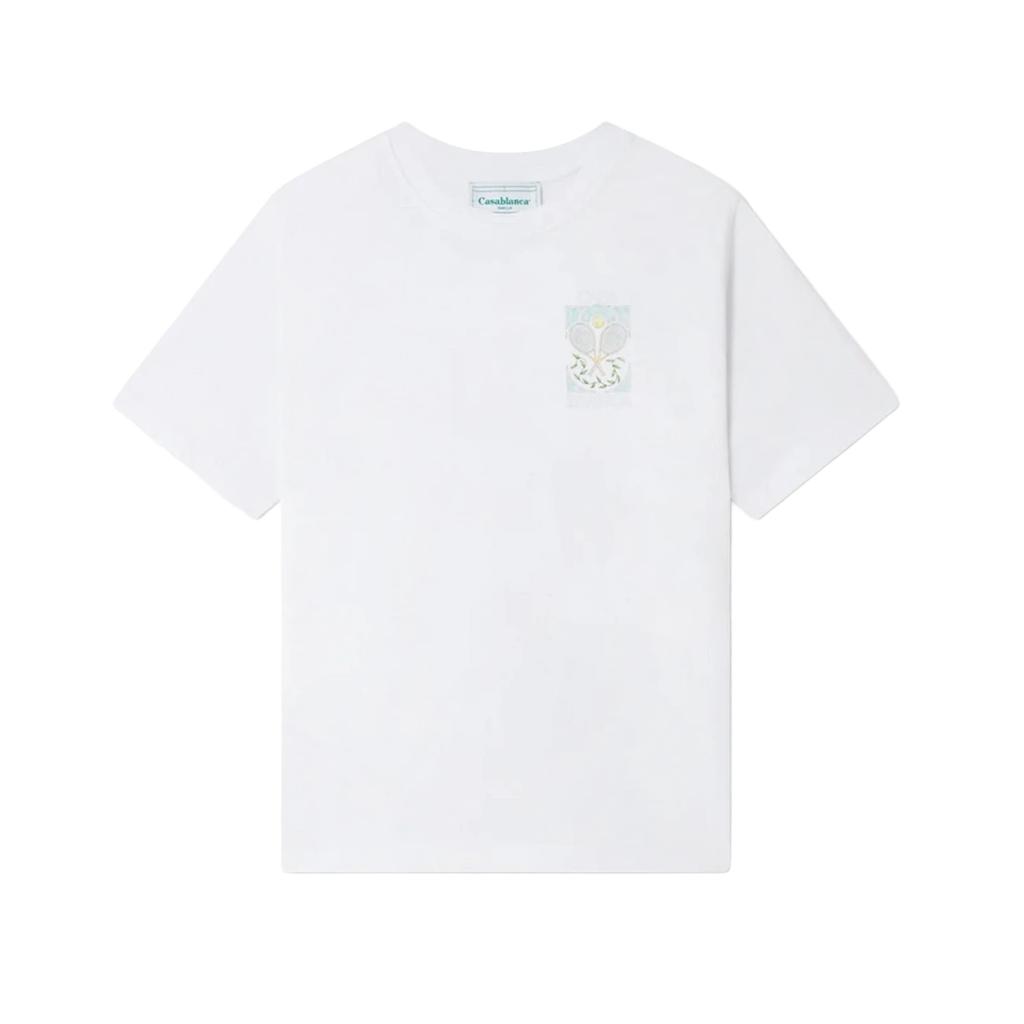 T-Shirt Tennis Pastell - Casablanca - Weiß