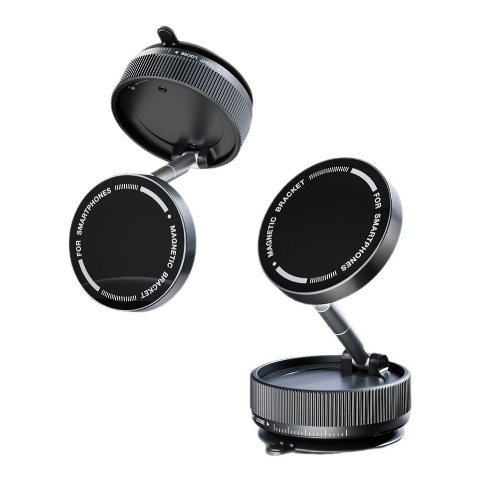 Magnetic Phone Holder & Foldable 360° Ring Stand with Vacuum Suction Cup for Navigation