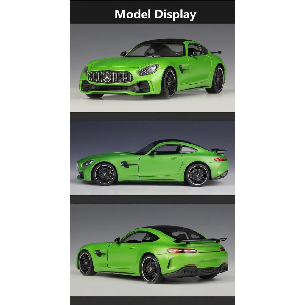 Welly 1/24 Mercedes Benz AMG GT R Alloy Sports Car Model Diecast Metal Racing Car Vehicles Model Simulation Collection Kids Gift