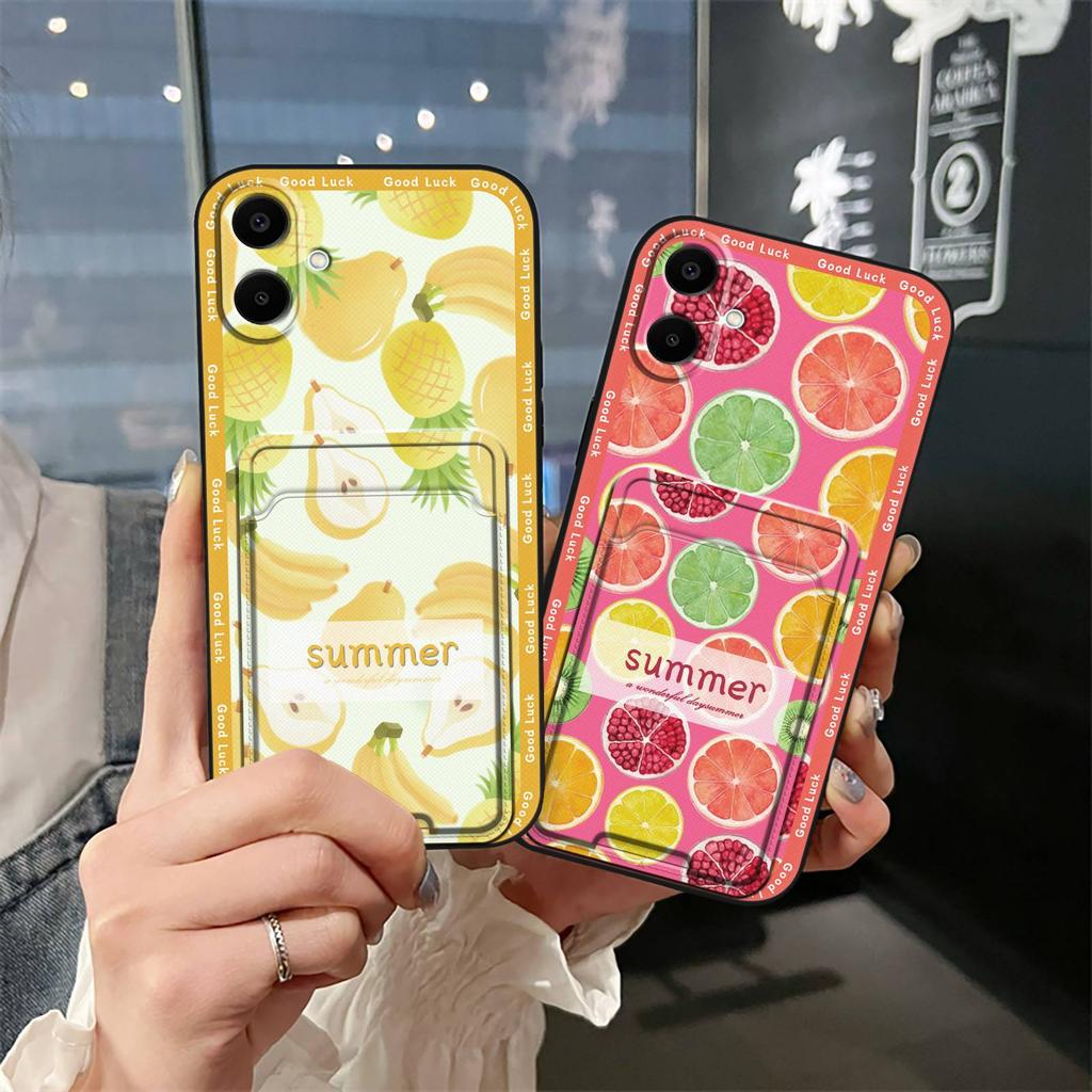 Card Bag Anti-knock Phone Case For Samsung Galaxy A06/SM-A065F/M Anti-dust TPU Cover Graffiti Card Slot Silicone Durable