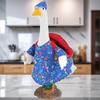 3 Piece Porch Goose Costume Set Garden Courtyard Home Front Door Decoration Blue Goose Printed Dress Red Backpack
