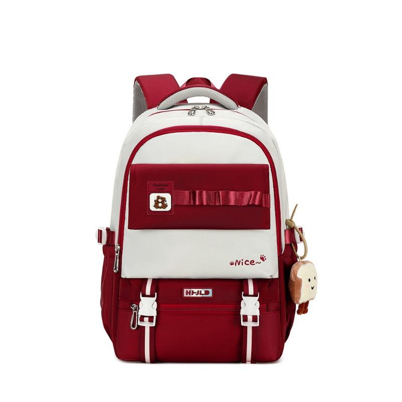 

Новый стиль для студенток колледжа, простой нейлоновый рюкзак большой вместимости, простой стиль, школьный рюкзак для учеников средней школы, корейская версия, грязеотталкивающий