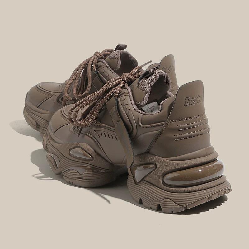 Thick Soled Dad Shoes 2025 Autumn/winter New American Retro Breathable Inner Height Casual Sports Shoes