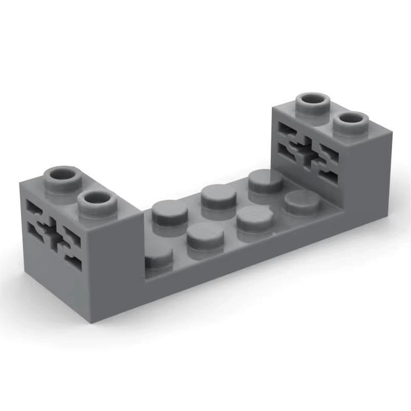50g Small Particle MOC Building Blocks 2x6x1 with Axle Hole Baseplate, Compatible Parts 65635 Standard