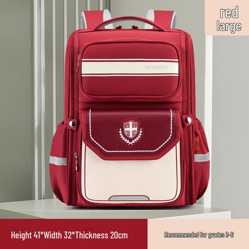Children's Spine Protection Backpack, Ages 6-12, Grades 1-6, with Double Straps and Burden Reduction for Primary School.