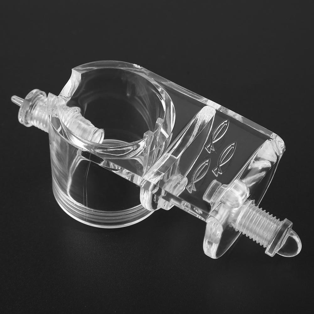 Acrylic Aquarium Hose Clip Tube Holder Clamp for 22mm Dia Water Pipe
