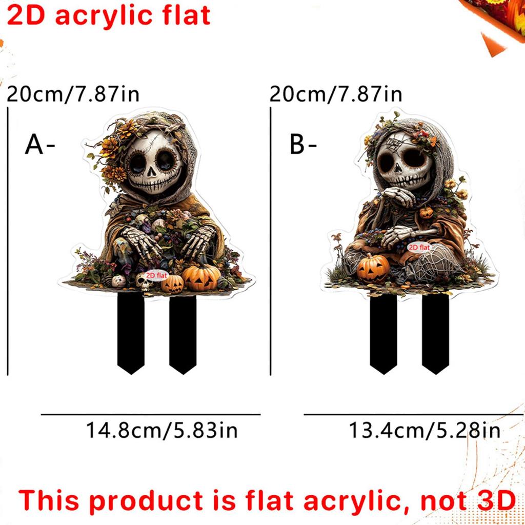 Halloween Decorations Outdoor Stakes Halloween Decorations Outdoor Yard Signs 2D Scary Party Supplies Outside Decor Signs For