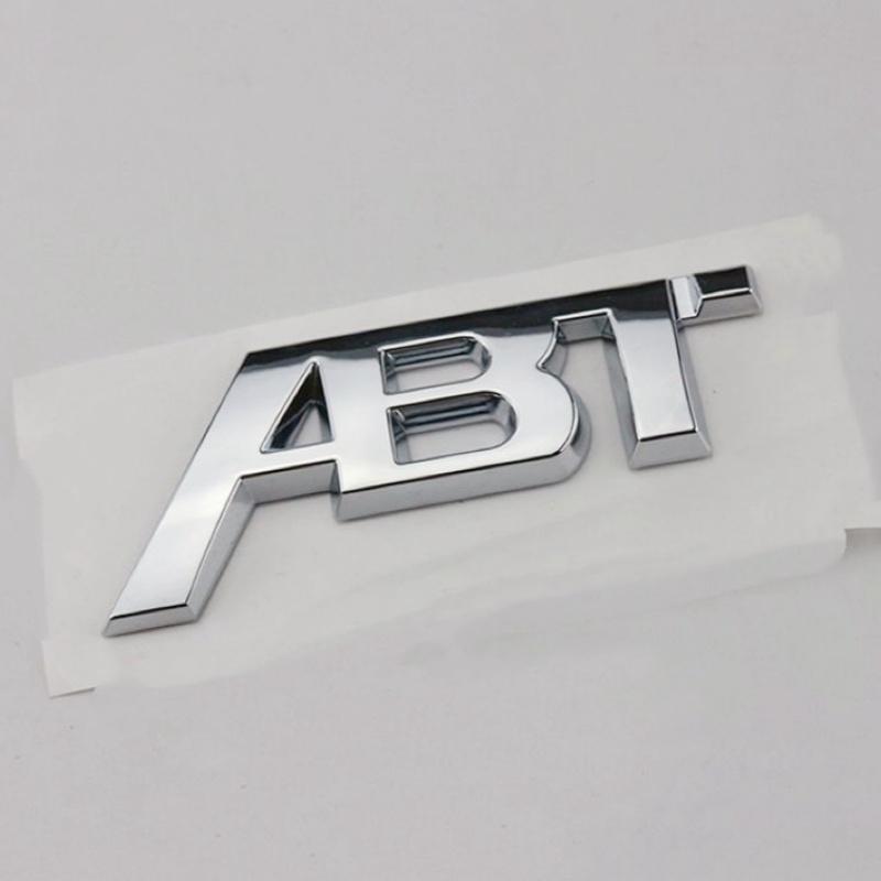 3D ABS ABT Sticker Car Rear Trunk Letter Logo Badge For A3 A4 A5 A7 A7 Q3 Q5 Q7 TT RS6 RS3 Accessories