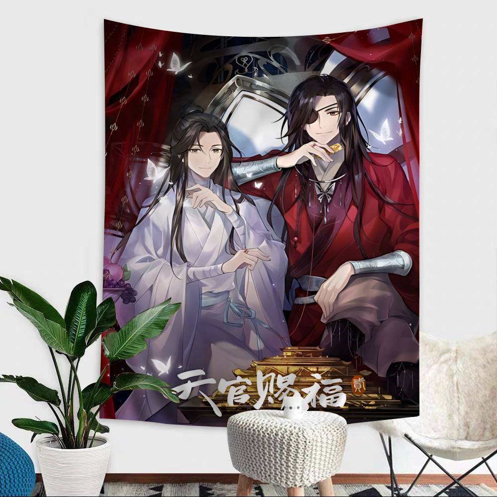 Tian Guan Ci Fu Hippie Wall Hanging Tapestries Art Science Fiction Room Home Decor Kawaii Room Decor
