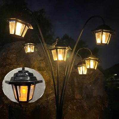 Luz Solar de Jardim Exterior Solar Alimentada Lanternas Decorativas Inserção no Solo À Prova d'Água Iluminação de Paisagem para Caminho Entrada Varanda Gramado Pátio Quintal