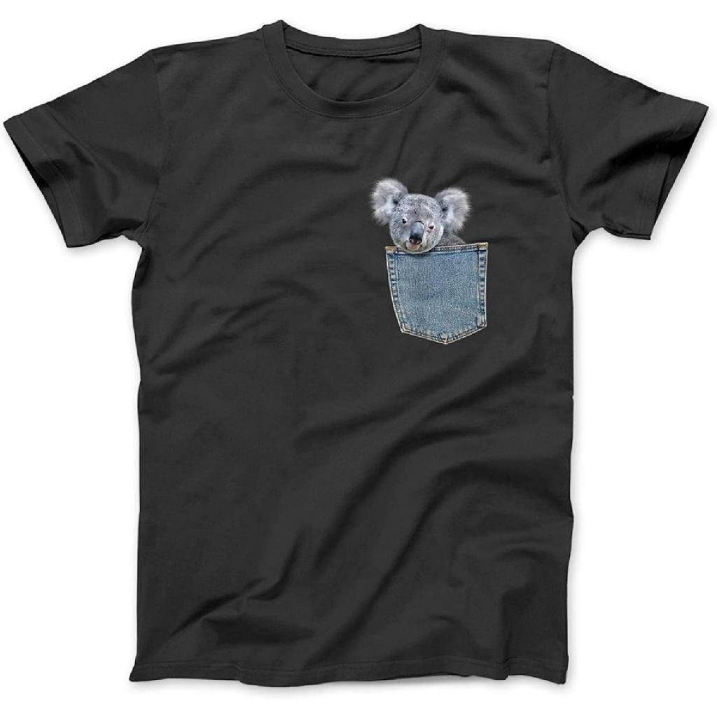 Koala in My Pocket Shirt Peeking Funny Animal Koala T Shirt TiuH1 Sweatshirt, Hoodie Longsleeve, TankTop Mens Womens Black
