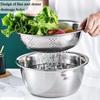 3 In 1 Multifunctional Steel Basin With Grater Washing Bowl Grater Strainer Slicer Ve L3K3
