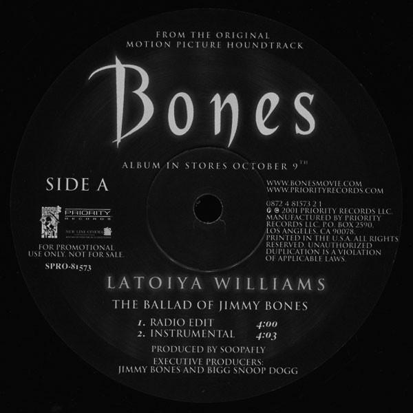 

12inch Record LATOYA WILLIAMS SNOOP DOGG RBX The Ballad Of Jimmy Bones The Leg SPRO81573 Priority Record 2001 Japan SoulFunk Used