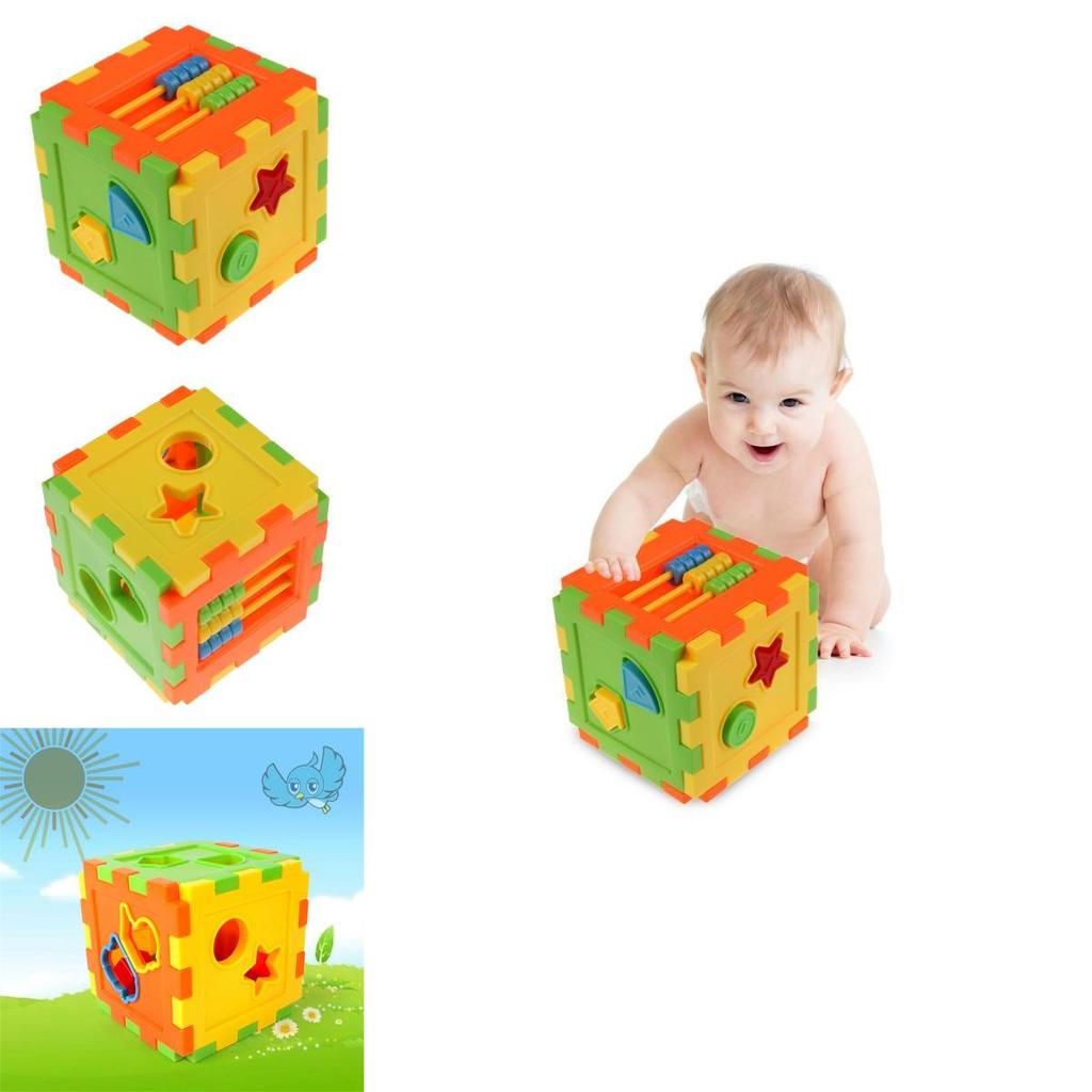 Ideal Gift Baby Kid Bricks Matching Blocks Baby Intelligence Educational Sorting Box For Early Learning