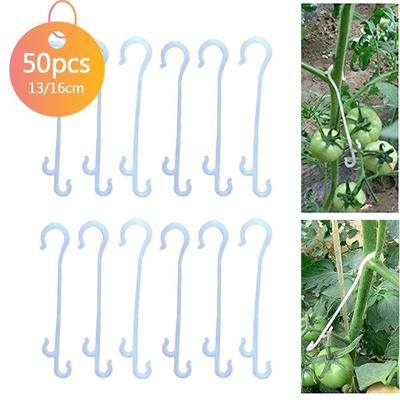 50PCS reutilizabile 13/16cm cârlig de roșii spalier plante legume cataramă fixă ​​cârlige grădinărit consumabile plante suport cârlige în formă de J