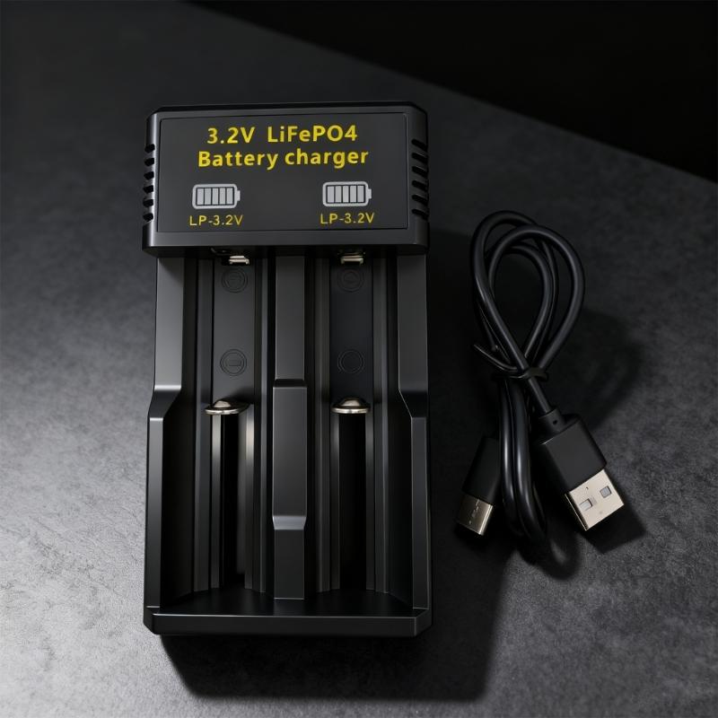 Multi Compatible USB Charger For 3.2V LiFePO4 Batteries 10440 14430 14500 18650 26500 Models