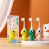 Children's Toothbrush Single Pack Cute Cartoon Dinosaur Non-slip Fine Bristle Brush Soft Baby Kids Teeth And Oral Cleaning