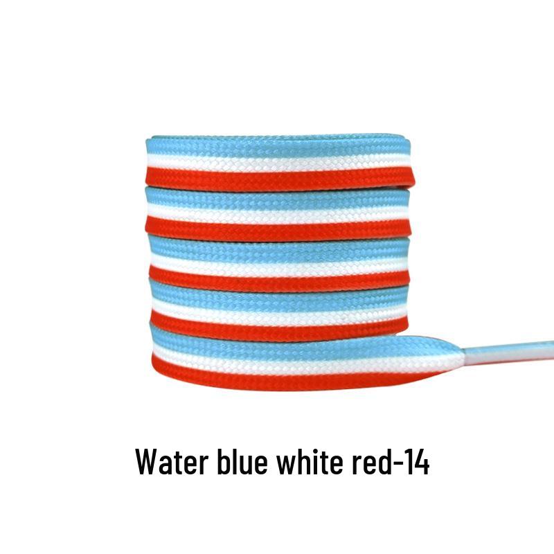 Three-Color Patchwork Macaron Shoelaces for Canvas, White Shoes - AJ1, AF1, Dunk