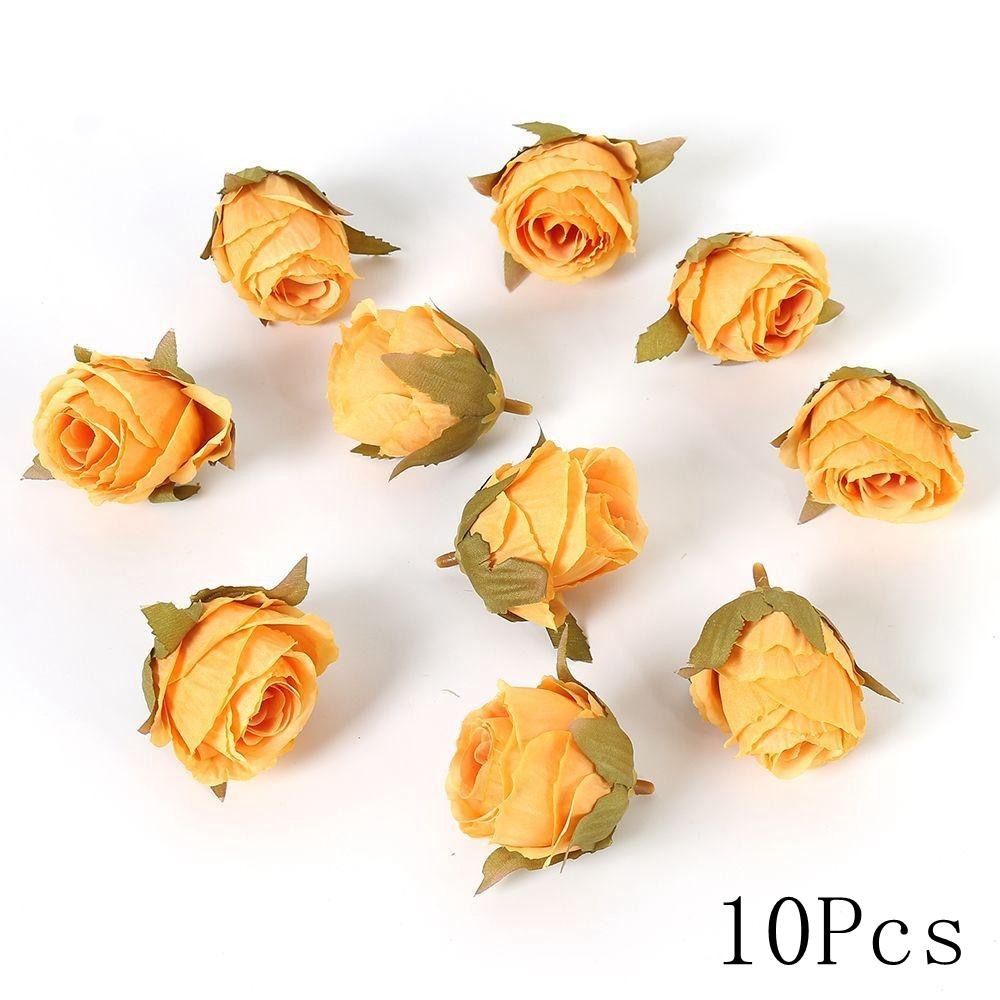 Autumn Orange Artificial Flowers Silk Fake Flowers for Home Room Decor Garden Wedding Decoration Bouquet Wreath Gift Accessories