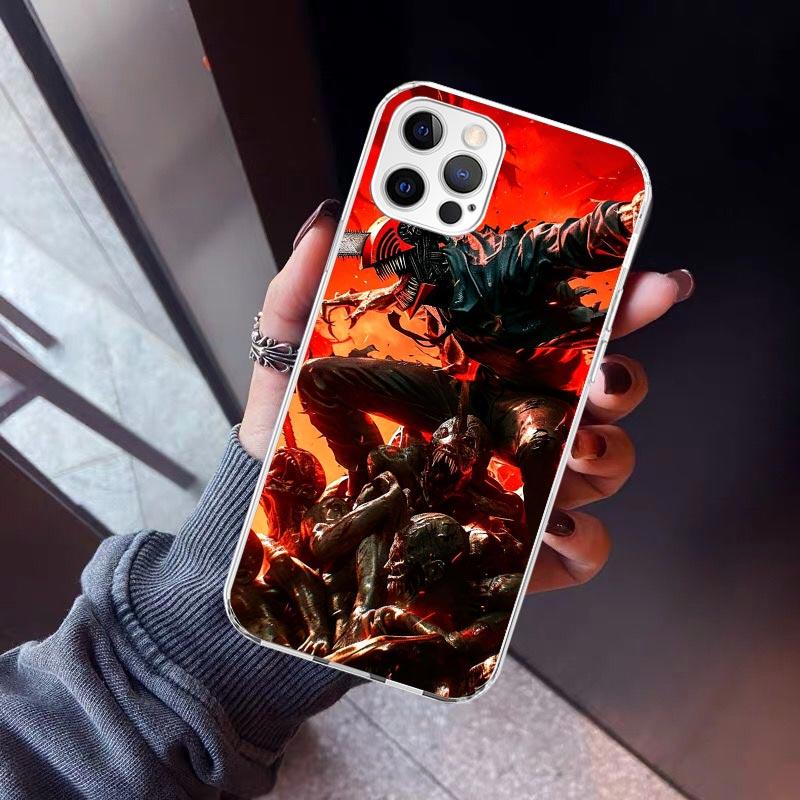 C-Chainsaw Mans Denji Phone Case For iPhone 17 Air 11 13 Mini 14 15 Plus 16 12 Pro Max 16E SE 7 8 Pattern Soft TPU Back Cover 1