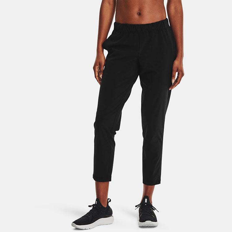 Under Armour Logo Solid Casual Pants Women bottoms Black 1355556-002