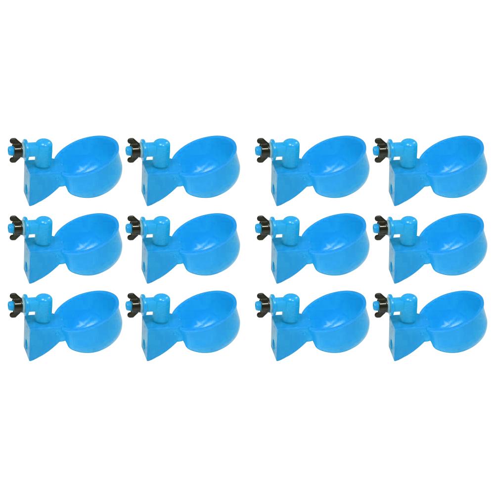 

6-60 шт. Чашка-поилка для кур и уток, автоматическая поилка, кормушка для кур, пластиковые чашки для питья воды для птицефермы, простая установка 6pcs синий