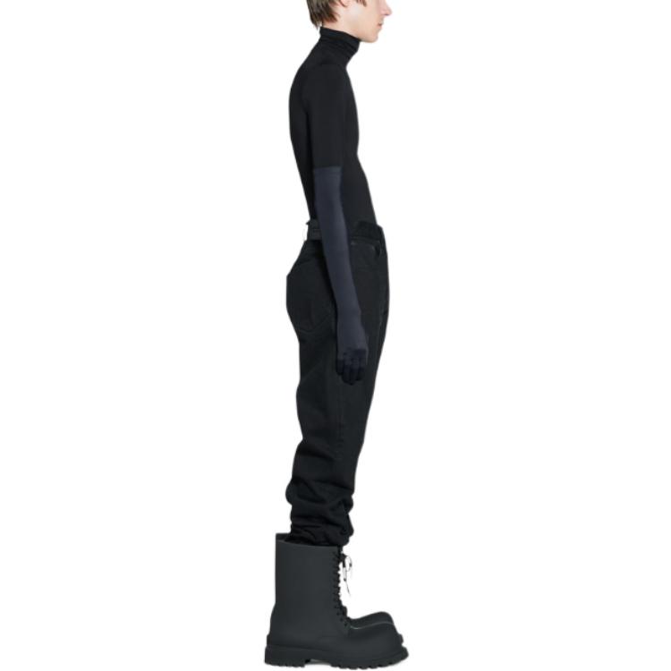 Balenciaga Jeans Loose Fit Men's Black 724715TNW401105