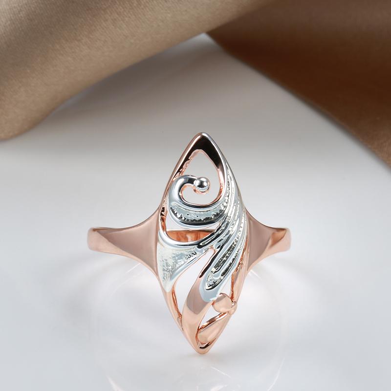 Fashion  Rose Gold Mixed  Color Flower Rings For Women Fine Vintage Wedding Jewelry  New