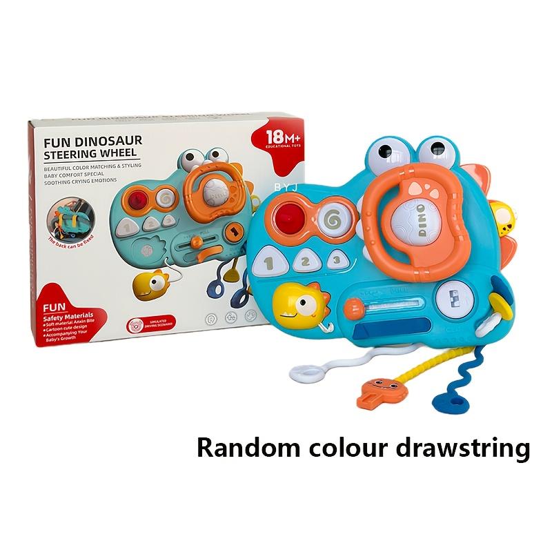

Interactive Dinosaur Steering Wheel Toy Multifunctional Sensory Busy Board, Cultivates Fine Motor Skills And Hand Eye Coordination зелёный