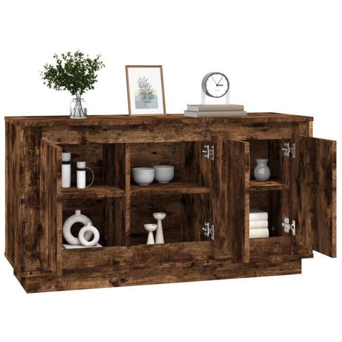 VidaXL Buffet chêne fumé 102x35x55 cm bois d'ingénierie 831890