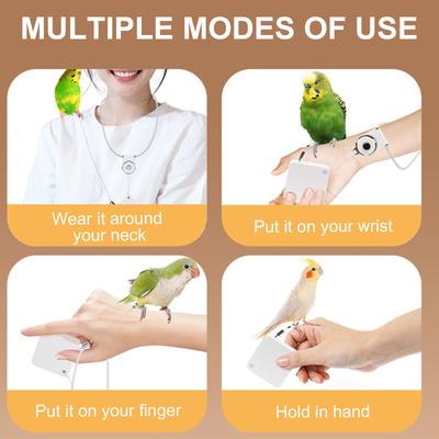 Bird Training Leash with Auto Flight Control for Parrots Stainless Steel Cord Auto Retractable for Outdoor Fun
