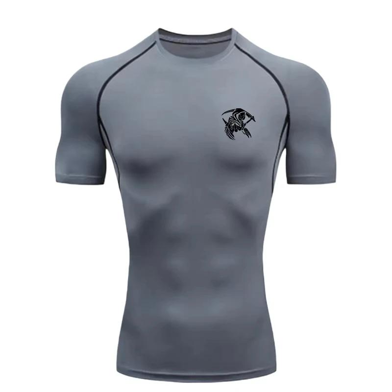 Reaper Design 2026 Men's Sports T-shirt Training Fitness Compression Workout T-Shirt Quick Dry Short Sleeve T-Shirt for Men