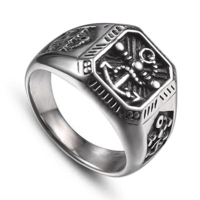 2025 Ship Anchor, Rudder, Ring, Men's Personalized and Fashionable Wearing, Hand Accessories