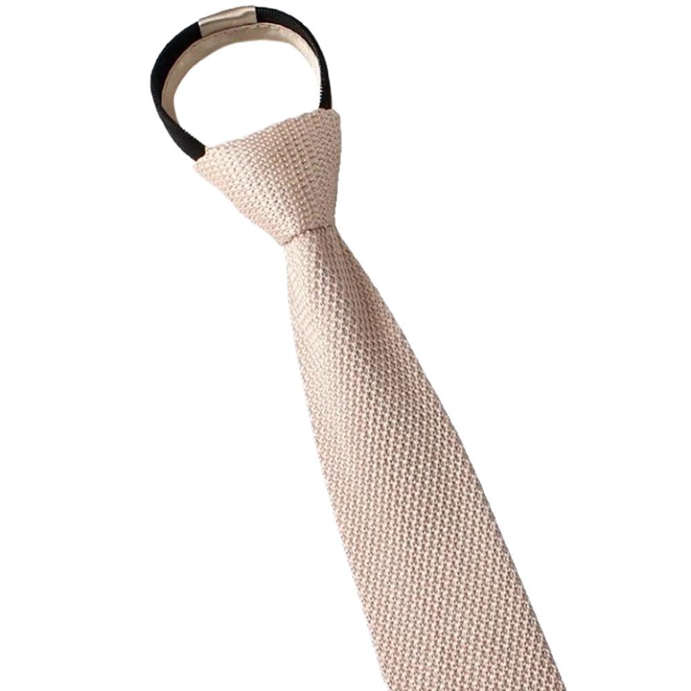 Adjustable Lazy Men Knot-free Tie Flat Head Automatic Zipper Necktie  Suit Accessories