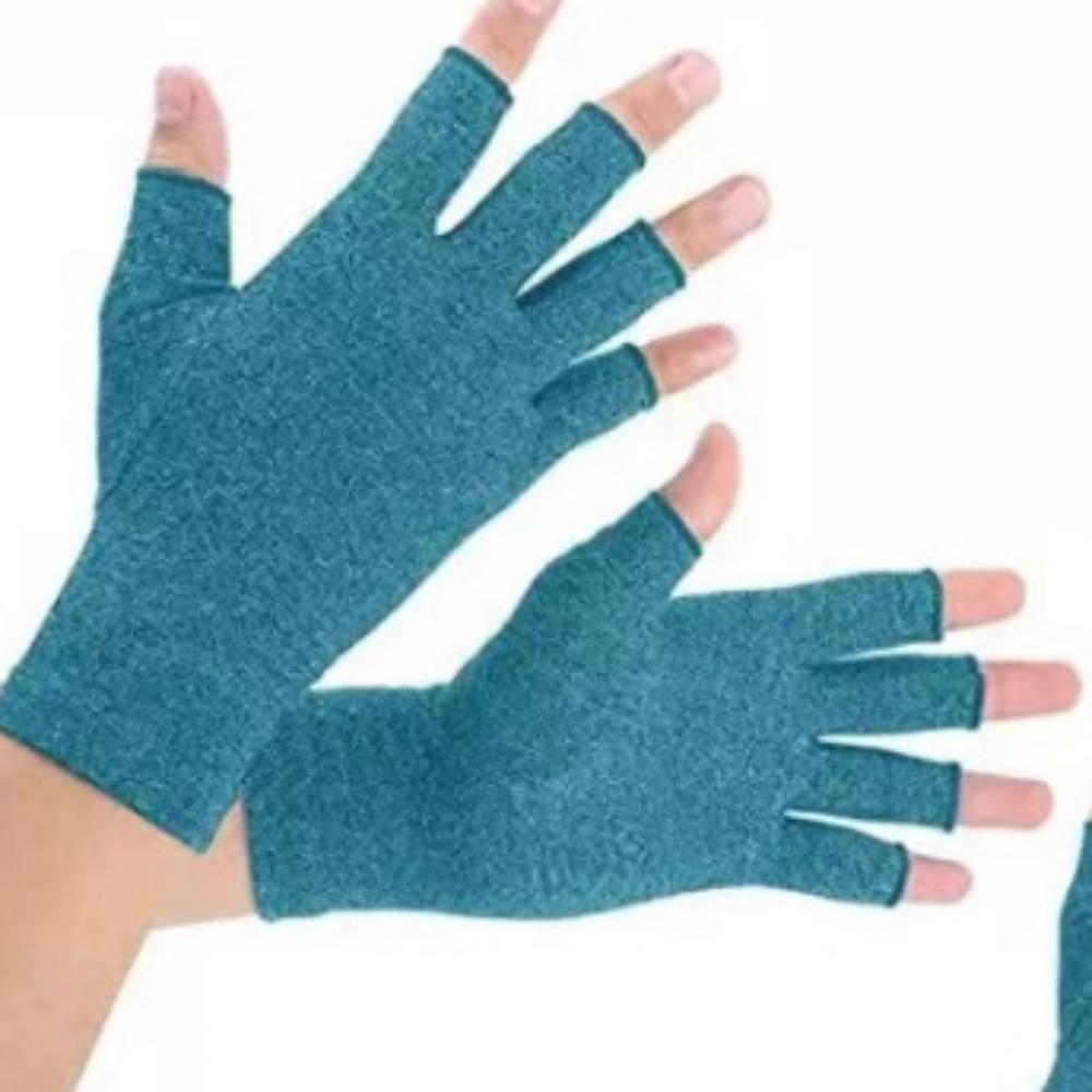 

Компресійні рукавички від артриту, безпалі, для підтримки рук під час тренувань, їзди на велосипеді, важкої атлетики та занять у спортзалі L peacock синього кольору