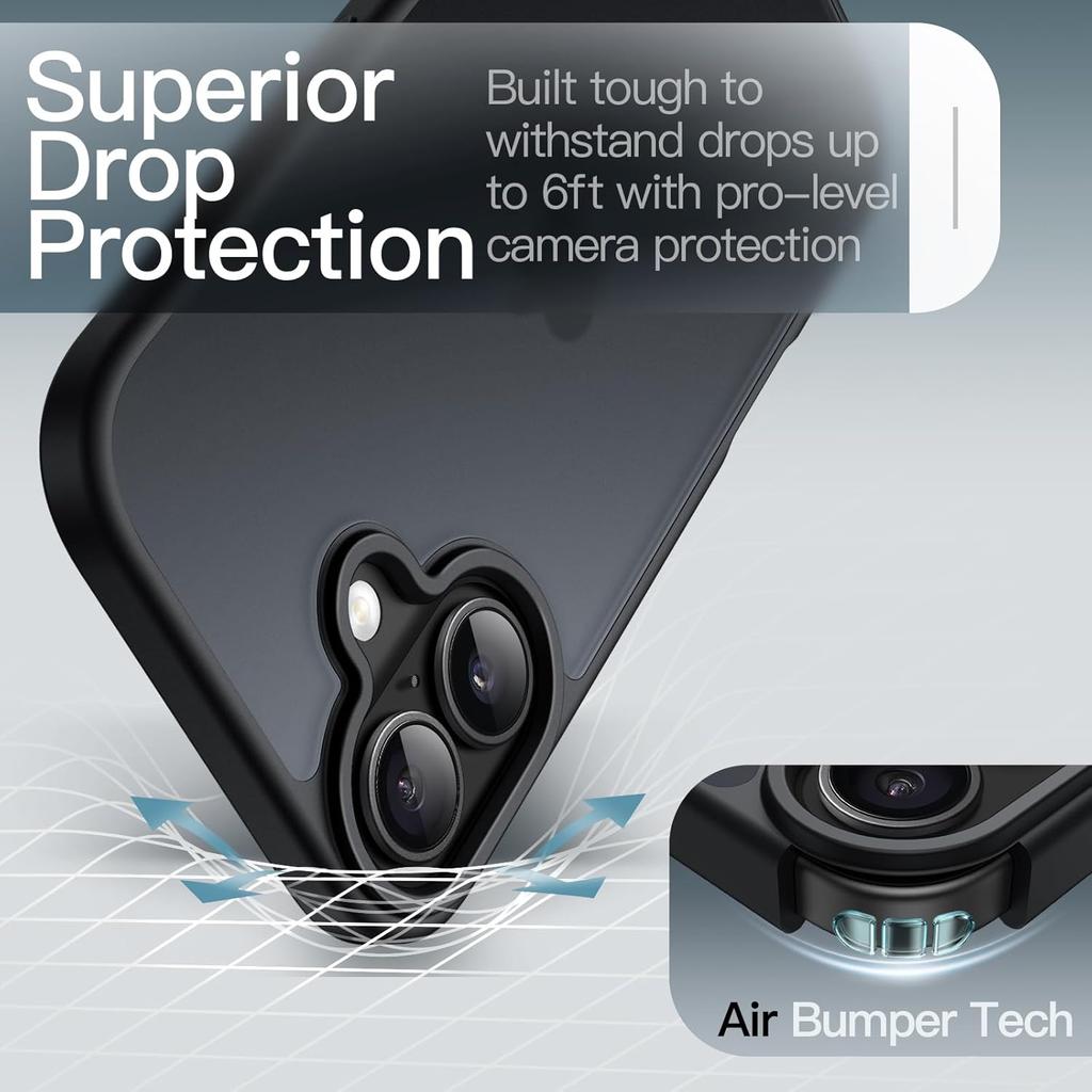 Matte Phone Case for Iphone Air 17 E 17E 16 Pro Max 15 Plus 14 Pro 13 12 17Pro 16 Pro 15 Pro 14Pro Military Drop Protection Phone Cover Accessories
