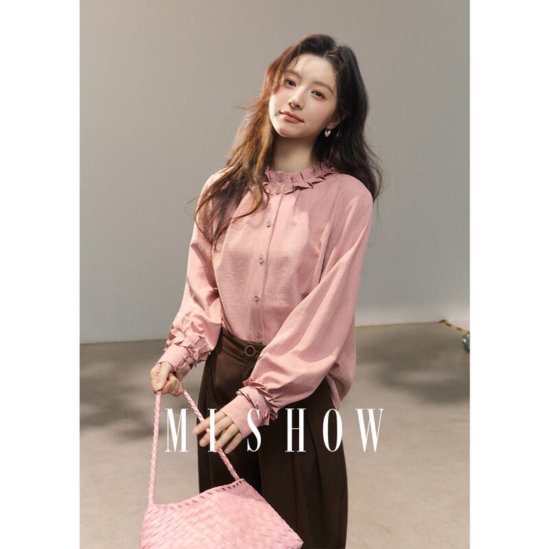 Mishow Women s French Ruffle-Trim Blouse S