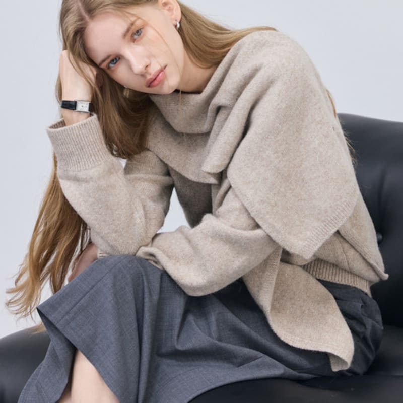 

hyyk Alpaca Cape Muffler_Melange Beige Melange Beige(MBG)_F