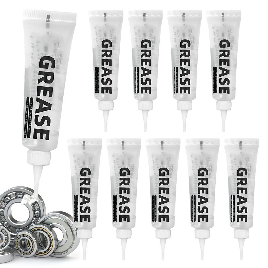 10pcs 10g Transparent High-temperature Grease Automotive Mechanical Bearings Gears Doors Wear-resistant Lubricating Oil