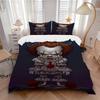 3pcs It "Clown" Bedding Set, Soft Polyester Duvet Cover and Pillowcases Machine Washable Seasons All Suitable 17