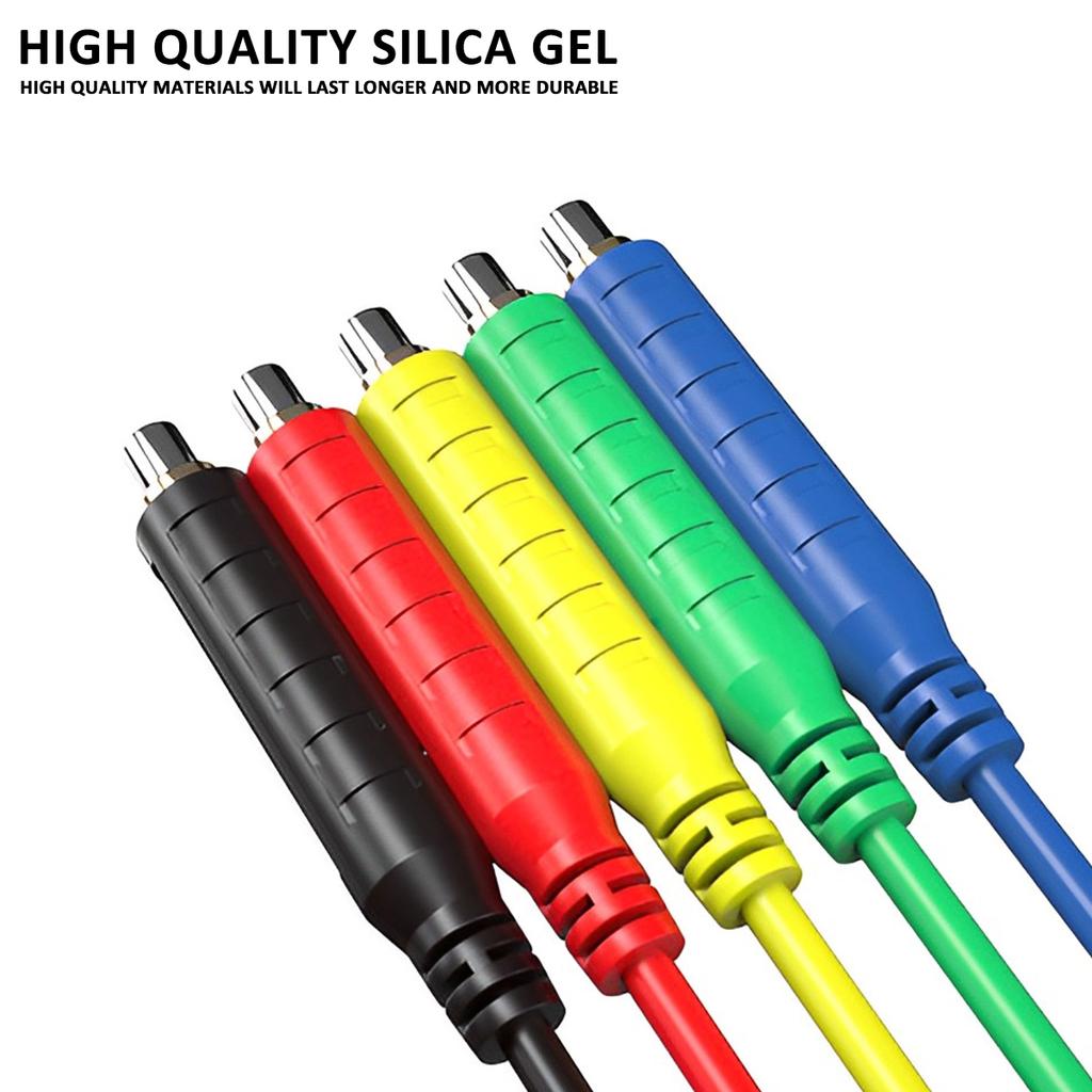 6Pcs Magnetic Test Leads 30V AC/5A 20AWG Professional Low Voltage Magnetic Jumper Silicone Flexible Jumper for Switches