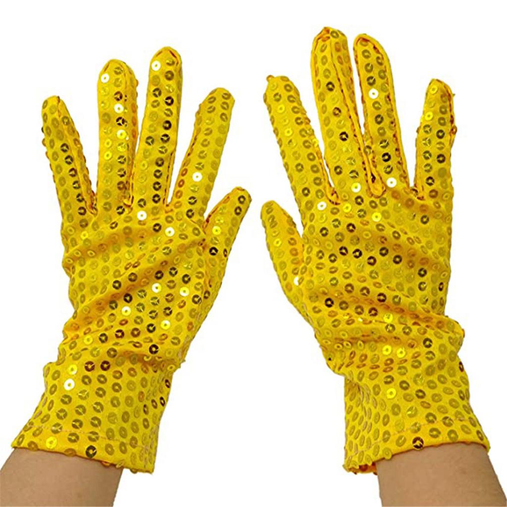 Short Sequin Gloves for Stage Women Party Gloves Short Gloves Evening Dance Party Dress Up Hand Gloves Festival Handwear
