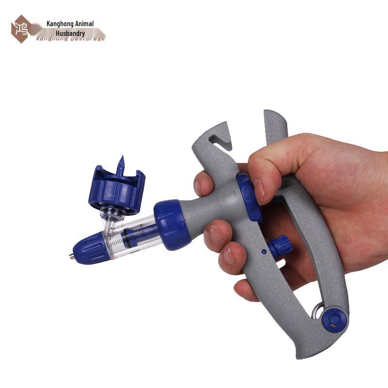 Adjustable 2/5ml Veterinary Continuous Injection Syringe for Livestock