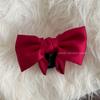 Koreanische Satin-Schleifen-Klammer: Elegantes Retro-Mode-Haaraccessoire für Damen