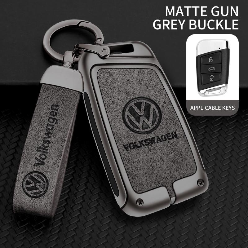 Für VOLKSWAGEN Metall Leder Auto Schlüsselhülle Abdeckung Schale Schutz für VW Volkswagen Magotan Magotan GTE Passat B6 B7 B8 CC Arteon